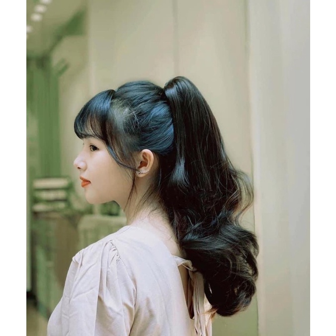 N45 tóc giả ngoặm xoăn 45cm