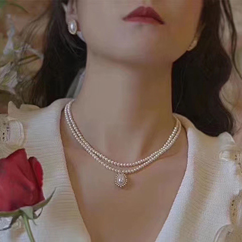 Dây chuyền xỏ hạt ngọc trai giả thời trang sang trọng cho nữ