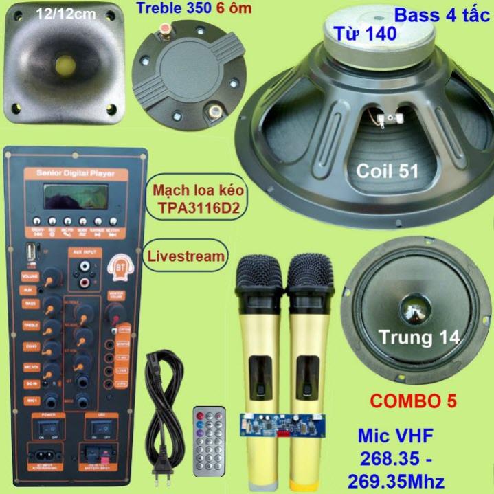 Mạch loa kéo 4 tấc đơn 3 đường tiếng TPA3116D2 150W LIVESTREAM - DSP lập trình chống hú