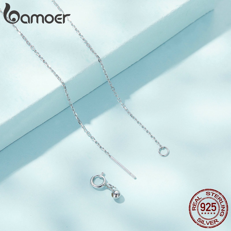 BAMOER Vòng cổ bạc 925 Đính Đá Quý Nhân Tạo Thời Trang