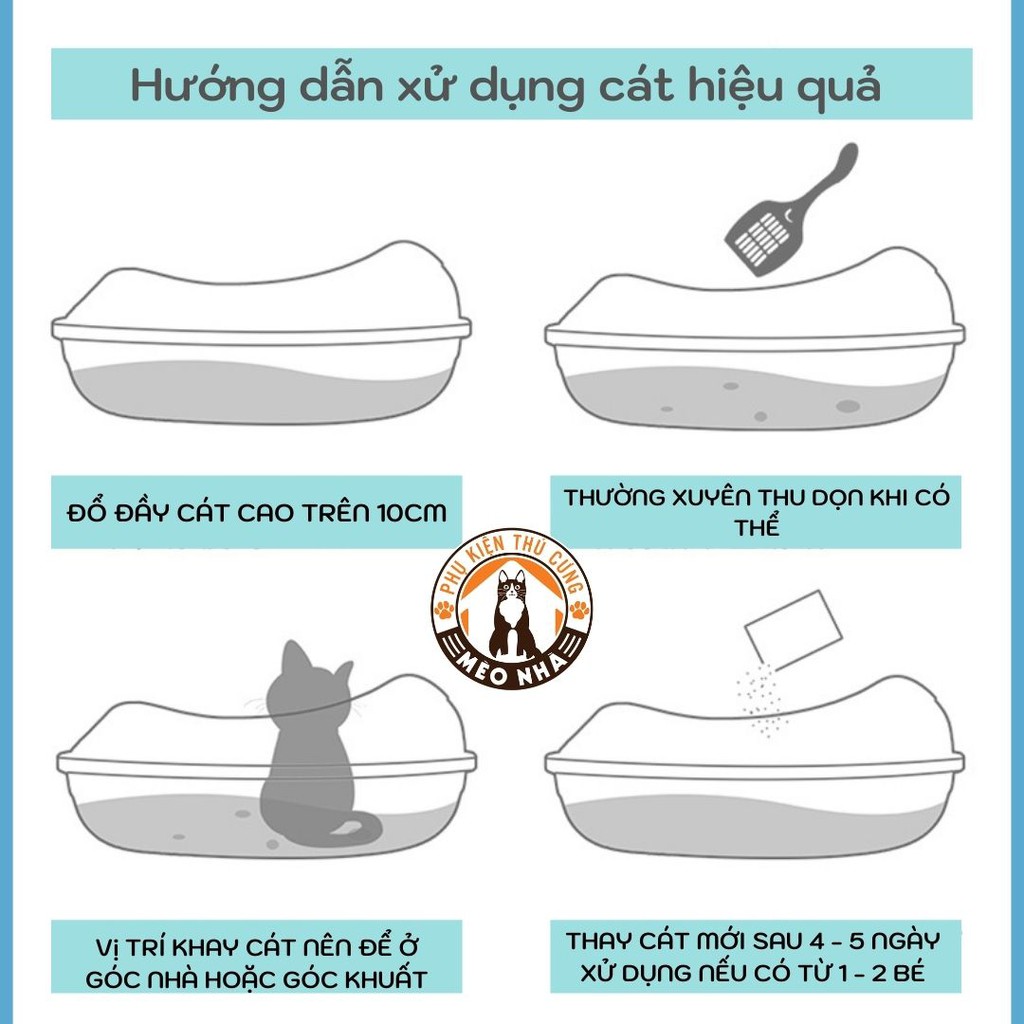 Cát Vệ Sinh Cho Mèo 10kg hàng việt nam 100% hạt nhỏ thơm dịu thích hợp cho Munchkin, Scottish, hamster, thỏ