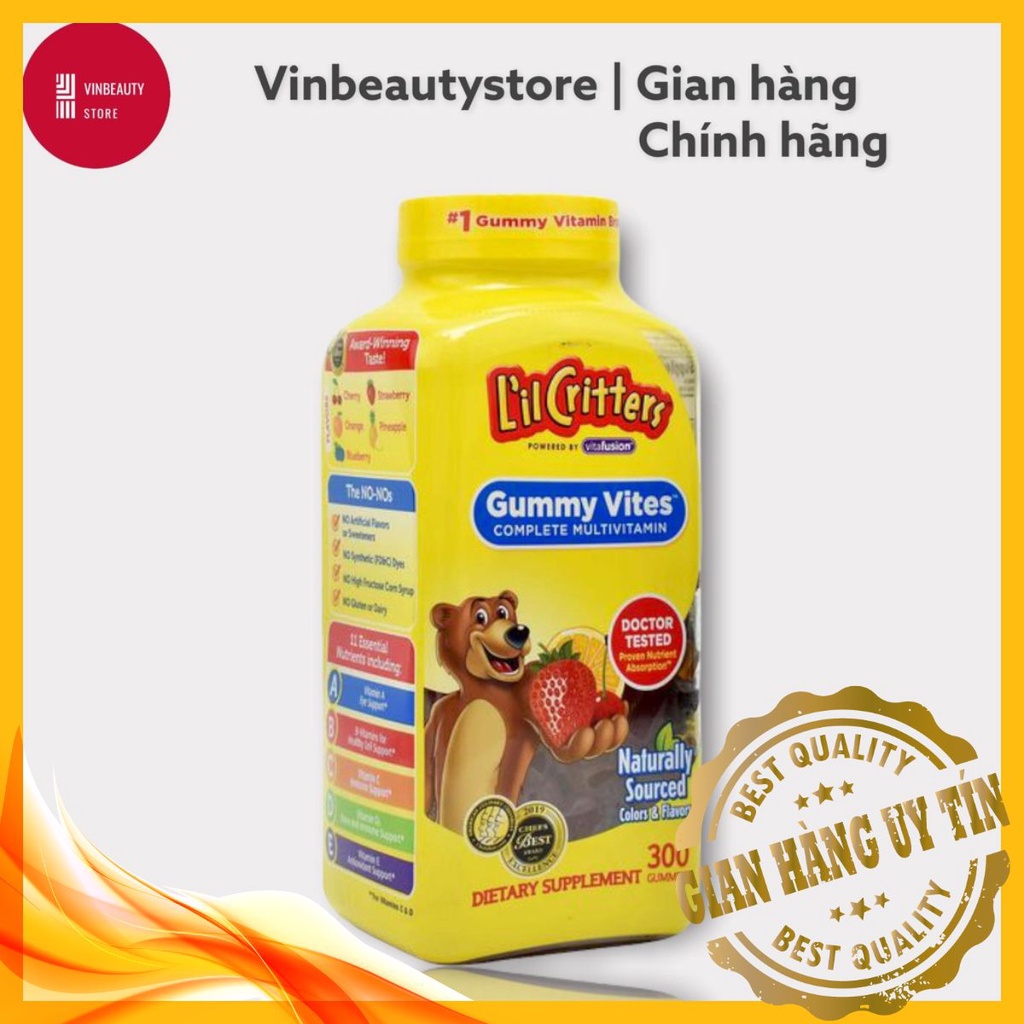 🌟(Chính Hãng) Kẹo Dẻo Gấu Bổ Sung Vitamin Lil'Critter Gummy Vites Multivitamin Complete Cho Trẻ Từ 2t
