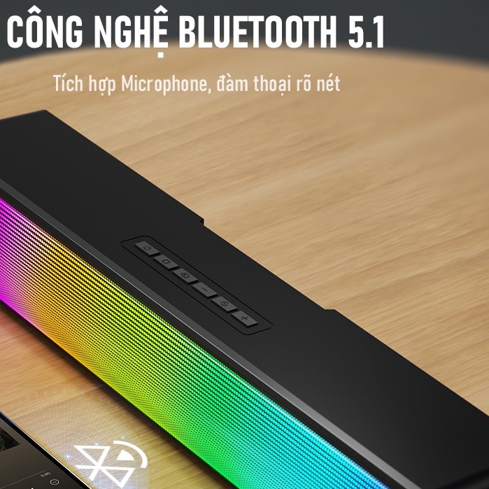 Loa Thanh Bluetooth Soundbar ROBOT RB580 10W Ultra Bass - Hiệu Ứng RGB Hỗ Trợ Kết Nối AUX-Type-C, Thẻ Nhớ | BigBuy360 - bigbuy360.vn