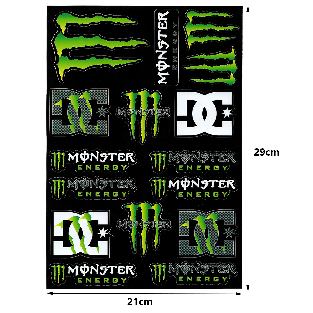 Decal Hình Quái Vật Dán Mũ Bảo Hiểm Xe Hơi