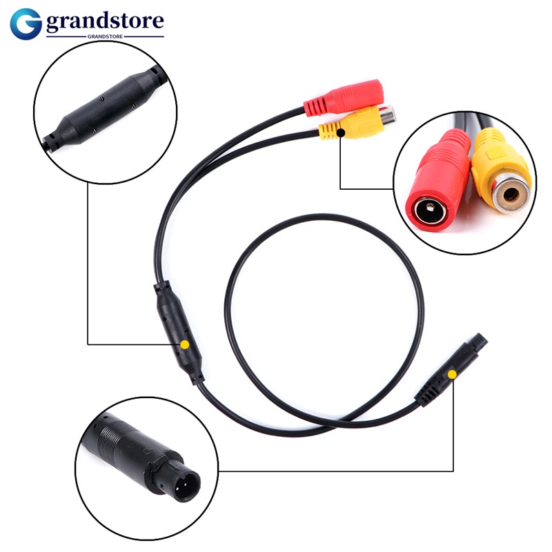 Gs Dây Cáp Chuyển Đổi Camera Lùi Xe 4-Pin Sang CVBS RCA