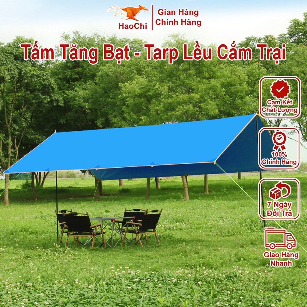 Tấm tăng/tarp lều tráng bạc chống UV dễ dàng tùy biến với nhiều kiểu setup cực tiện cho chuyến đi dã ngoại