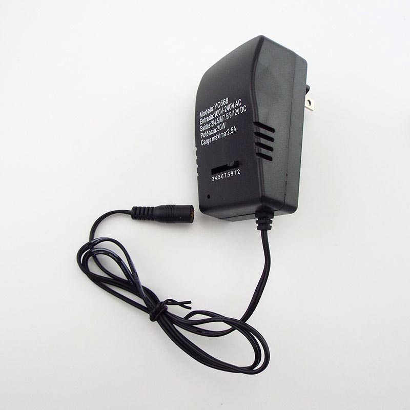 Củ Sạc 6 Phích Cắm AC DC 3V 4.5V 5V 6V 7.5V 9V 12V 2.5A