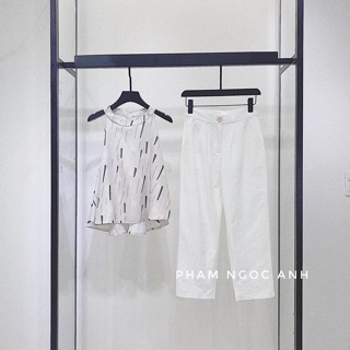 SET ÁO LỤA CỔ YẾM MIX QUẦN BAGGY ĐŨI