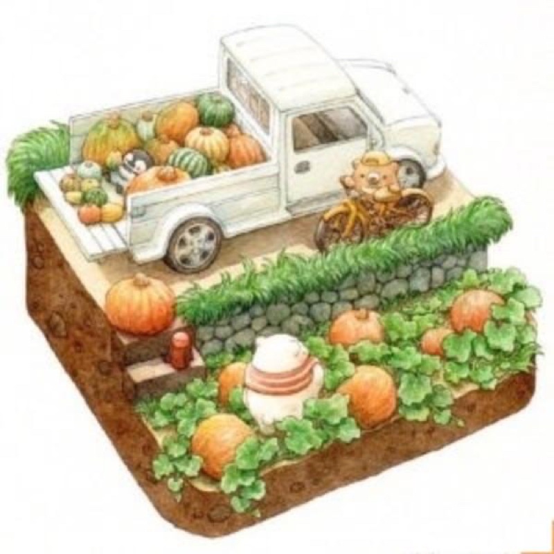 Bộ tranh đính đá 5D tự làm họa tiết hình gấu dễ thương size 30*30cm