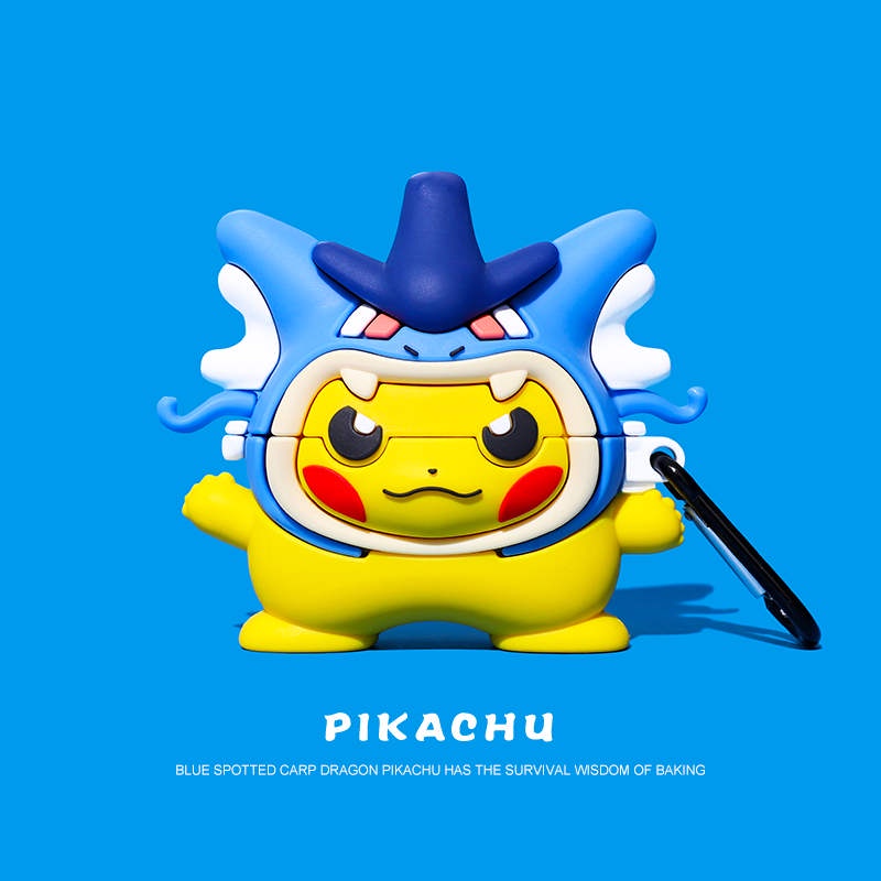 Vỏ Bảo Vệ Hộp Sạc Tai Nghe Bluetooth Không Dây AP Pro4 Pro5 / Pro4 / Pro4 Bằng Silicon Trong Suốt Họa Tiết Pikachu Dễ Thương