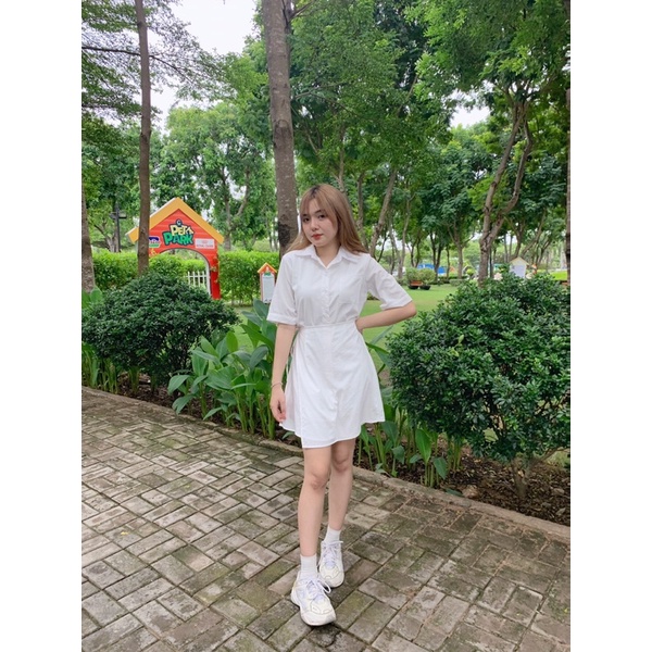 Đầm vạt chéo cột dây xinh