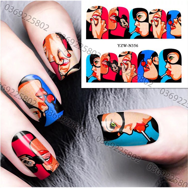 Sticker nước cực chất, cực ngầu, cực cá tính trang trí móng