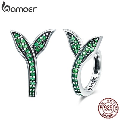 Bamoer Bông Tai bạc 925% Hình Hoa Thời Trang