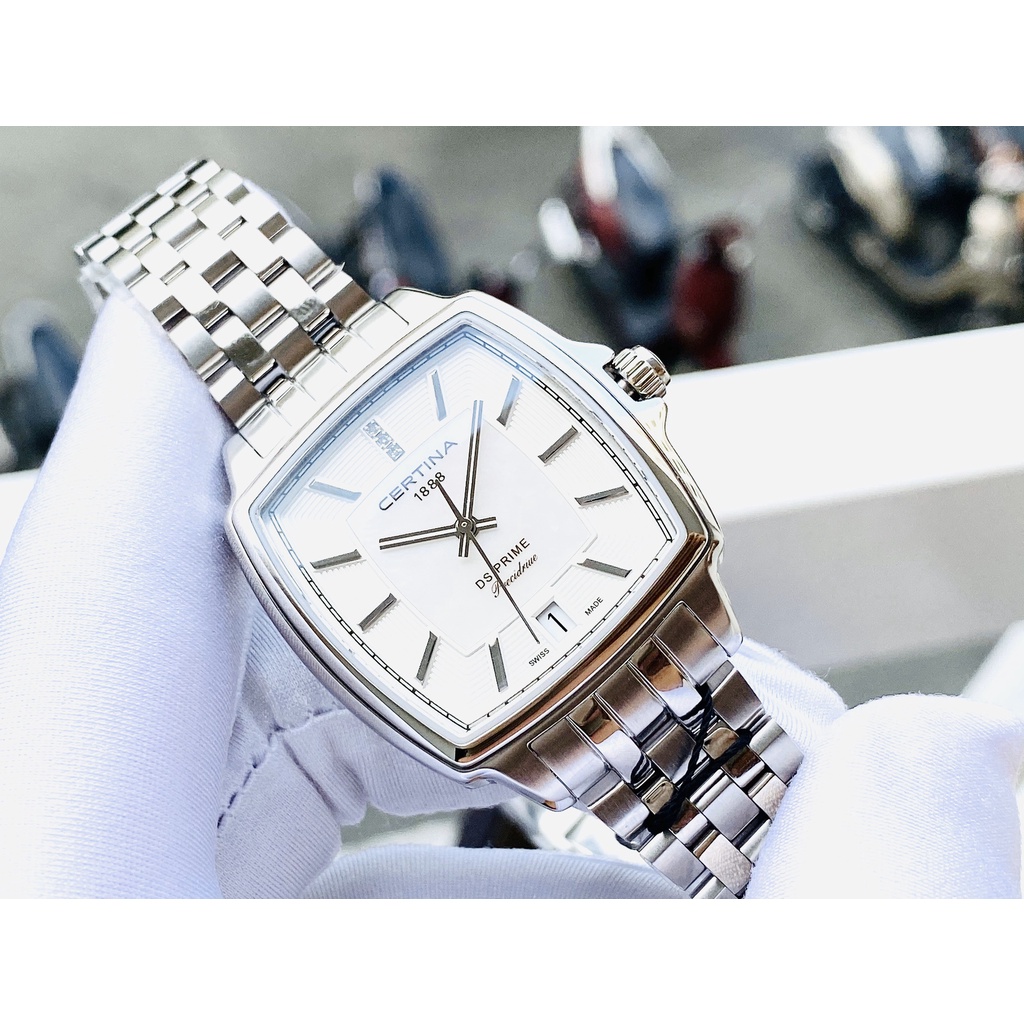 Đồng hồ nữ dây thép Certina DS Prime Shape Mother of Pearl Dial
