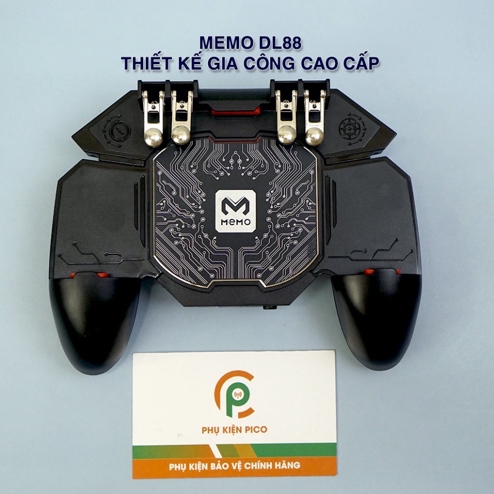 Tay cầm chơi game 6 ngón Memo DL88 tản nhiệt sò lạnh hỗ trợ nút kép PUBG Mobile/ Call of Duty/ROS/FreeFire - Hàng nhập k