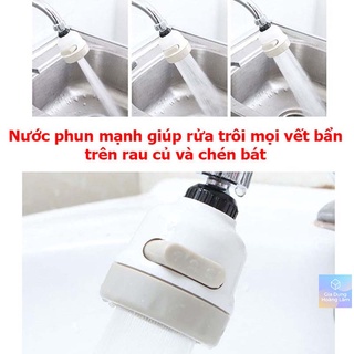 Vòi tăng áp inox xoay 360 độ - tăng áp suất nước 3 chế độ rửa chén bát đĩa