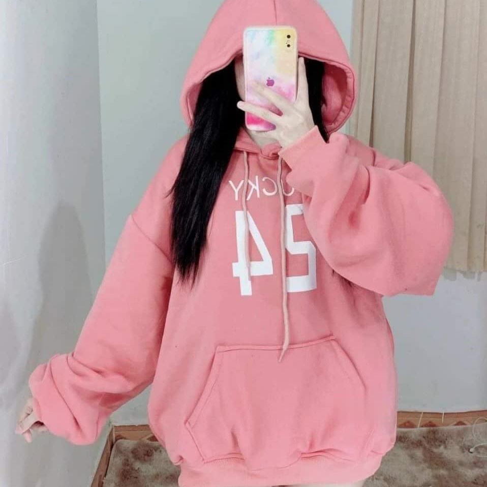 Áo HODIE FORM RỘNG áo hodie lucky 24 unisex