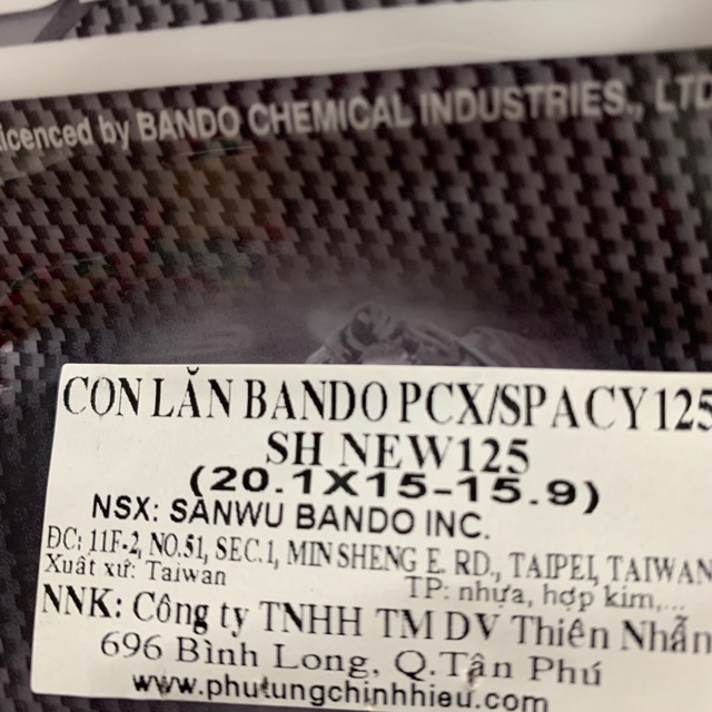 Bi nồi Bando SH 125 + Spacy 125 + PXC ( 15-9g )