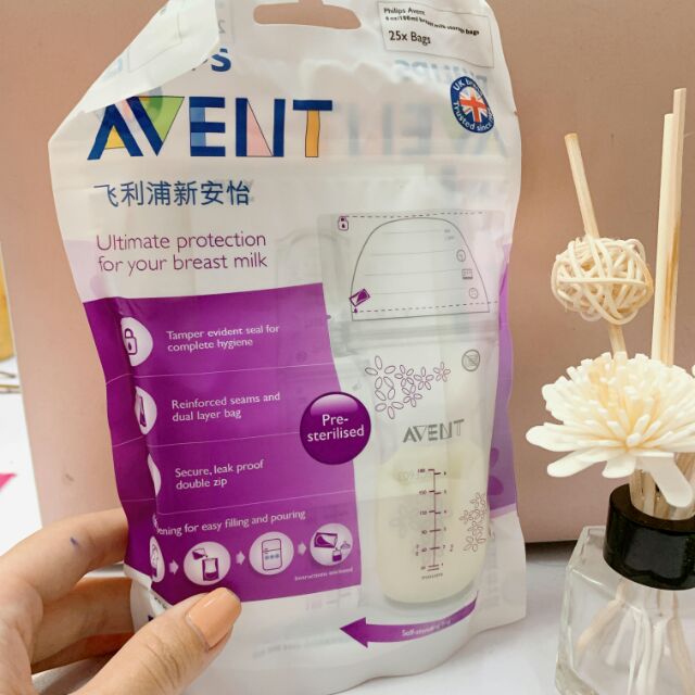 Túi trữ sữa Philips Avent chính hãng 180ml