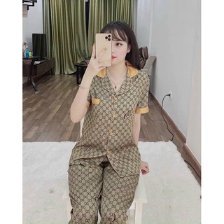 Sét đồ ngủ lụa xước hàng thiết kế cao cấp