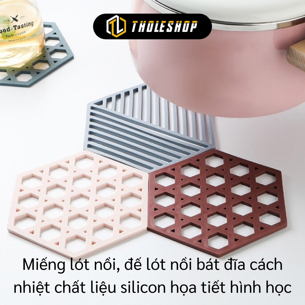 Miếng Lót Ly - Đế Lót Nồi, Bát Đĩa Cách Nhiệt Chất Liệu Silicone, Trang Trí Bàn Ăn 9645