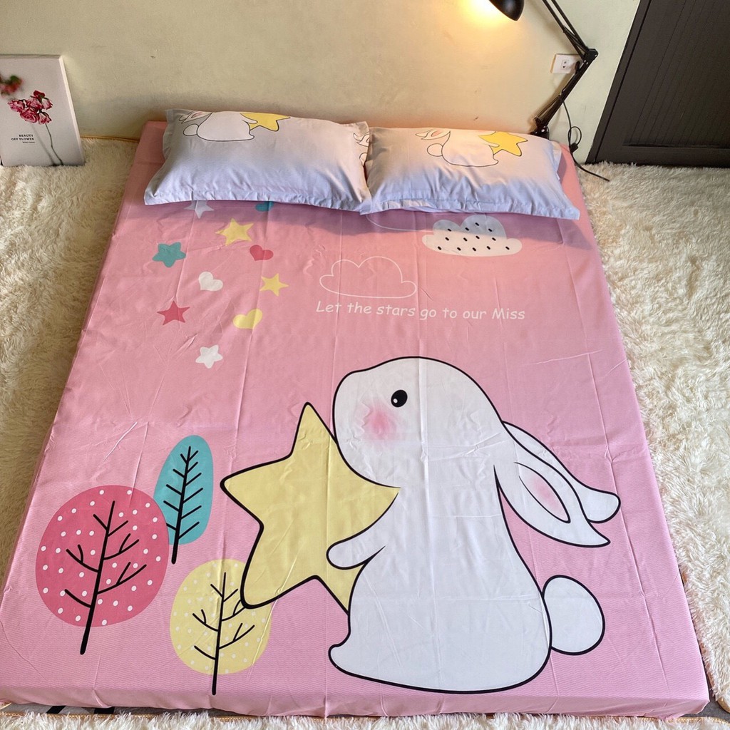 Ga Gối Cotton Tina Hàng Nhập Khẩu Cao Cấp Mẫu Thỏ