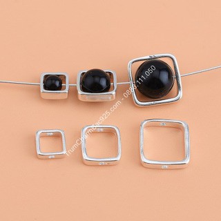 Charm bạc s925 bọc Vuông CH009