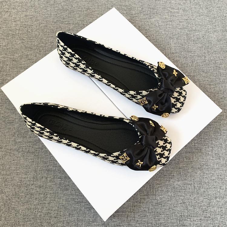 Giày Búp Bê Đế Mềm Mũi Vuông Thắt Nơ Thời Trang 2022 Cho Nữ Size 32-44