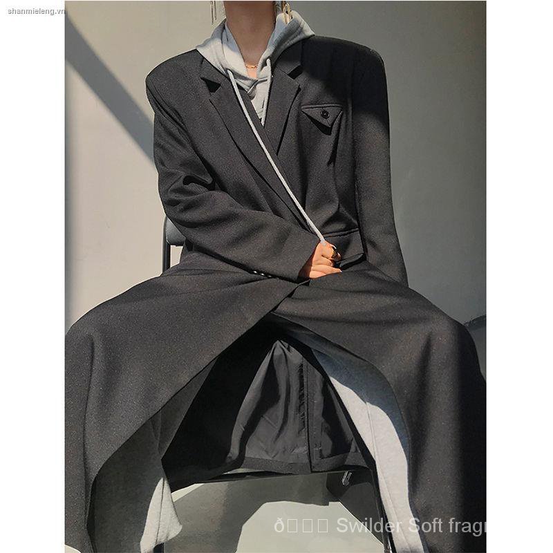 Áo khoác dáng dài qua gối thời trang mùa thu Hàn Quốc mới chất lượng cao 2021 nRrT | BigBuy360 - bigbuy360.vn