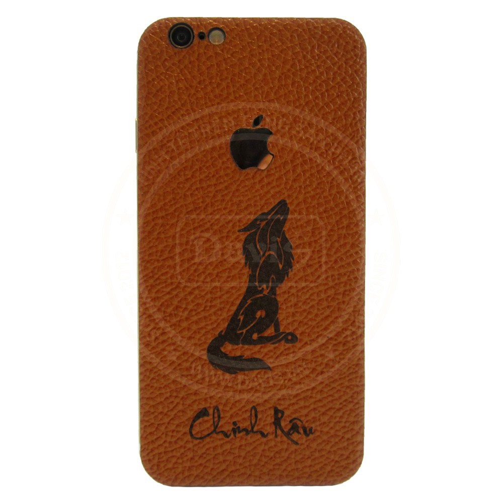 Miếng dán da dán iPhone 6 plus - Da thật nhập khẩu cao cấp - Davis