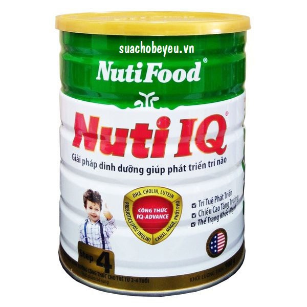 Sữa Nuti IQ Step 4, Nuti Food, 900g, Trẻ 2-6Tuổi Mẫu mới
