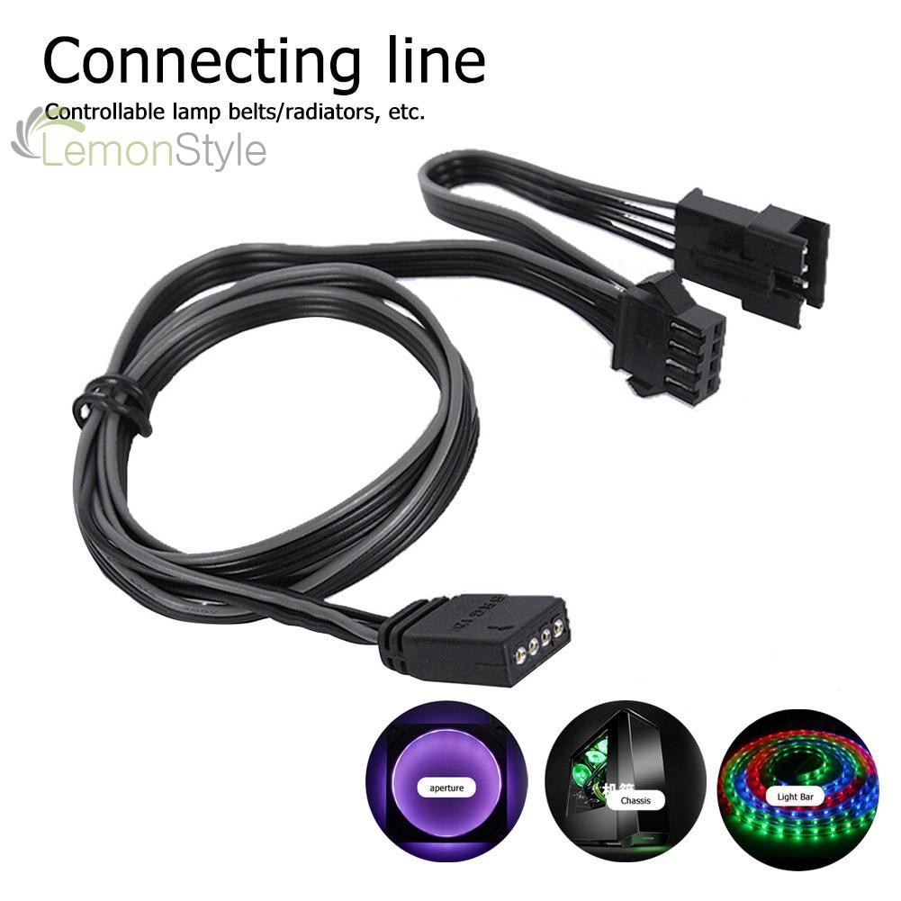 ◎▎PHANTEKS 4Pin RGB Connector Cable 60cm PC Case Fan LED Strip Extension Cord