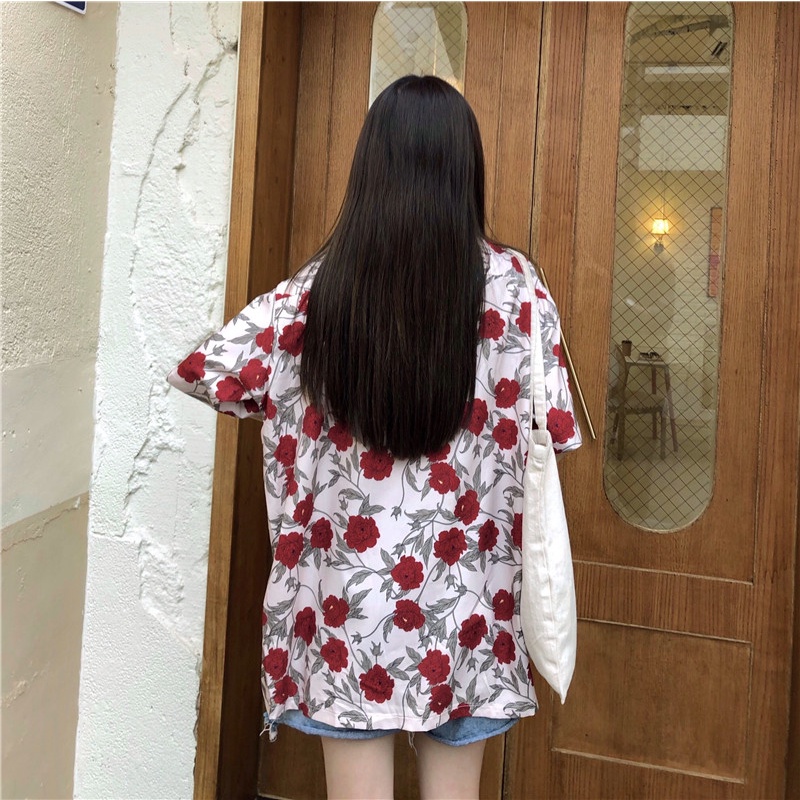 NRVP Áo Sơ Mi Dáng Rộng Thời Trang Hàn Quốc Cá Tính Cho Nữ