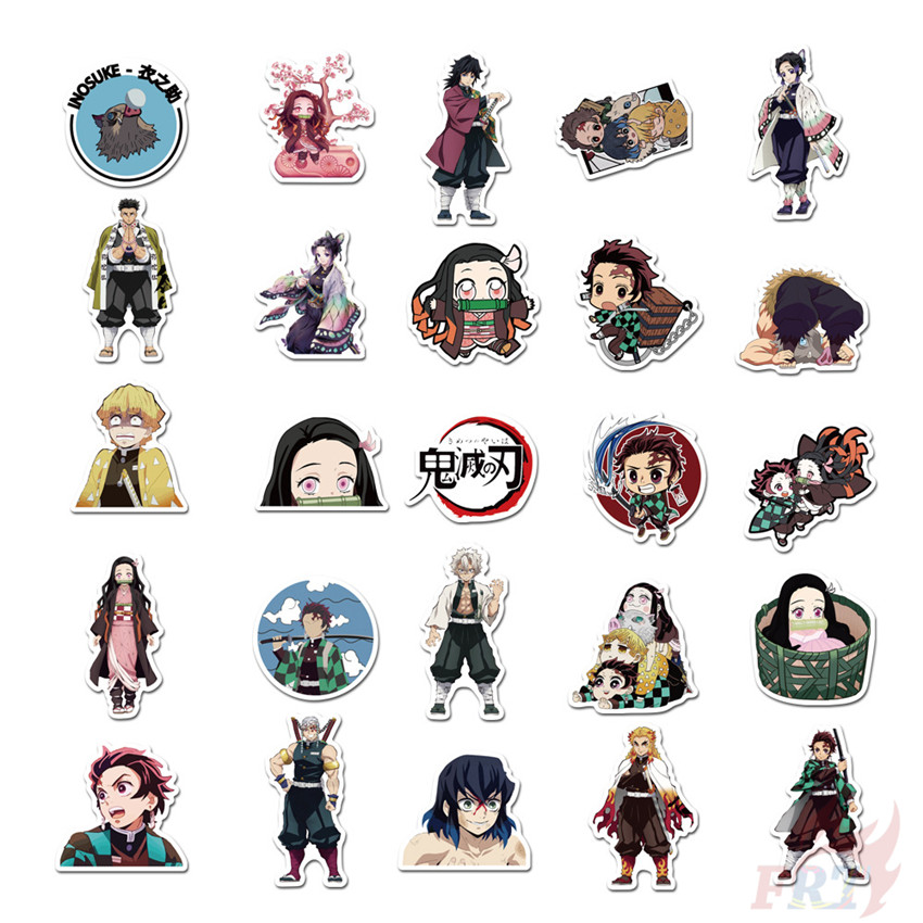 100Pcs/Set ❉ Haikyuu!! &amp; Demon Slayer - Hot POP Anime Mixed Stickers ❉ DIY Fashion Doodle Decals Stickers