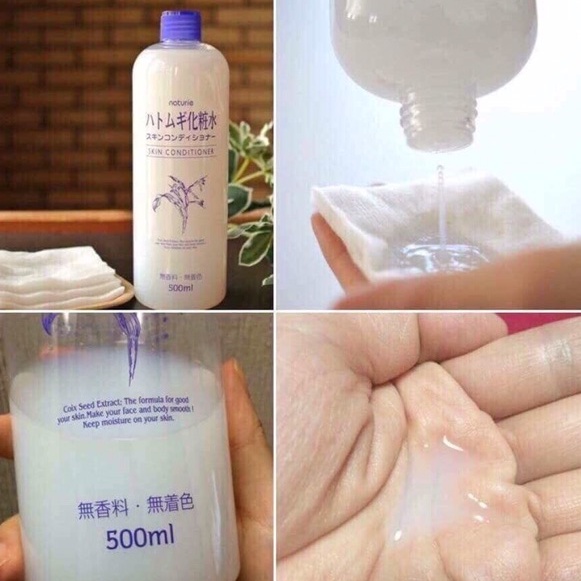 Nước hoa hồng ý dĩ Naturie Nhật Bản 500ml