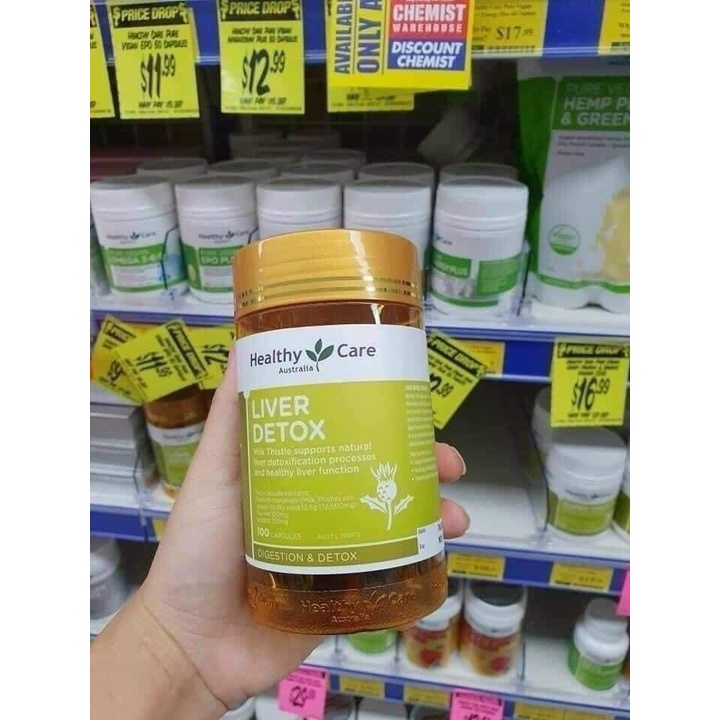 Úc - Viên uống giải độc gan Healthy care liver detox 100 viên