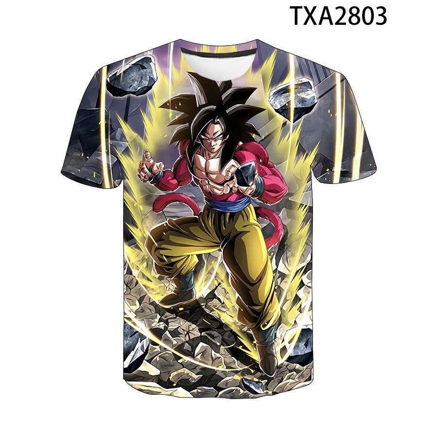 Áo Thun Tay Ngắn In Hình Goku 3D Thời Trang Mùa Hè Dành Cho Nam Và Nữ 2022