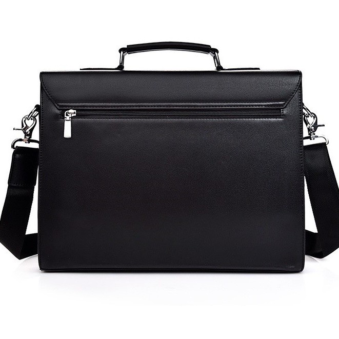 Túi xách cặp da giáo viên da bò công sở T54 khóa số 38x30x8cm (Nâu-Đen) | BigBuy360 - bigbuy360.vn