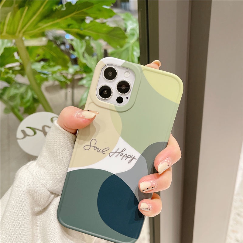 Ốp điện thoại cao su mềm chống rơi phối màu tương phản thích hợp cho IPhone 12 12promax 7 8Plus XR XSMAX 11 11promax