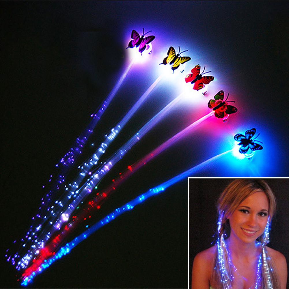 Colorful Baby LED Toys Butterfly Light-Up Pigtail Headwear Concert Cheerleaders Cheer Prop Kids Glowing #2