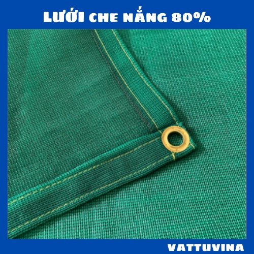 Lưới Che Nắng 80% màu xanh, Hàng cao cấp che nắng ban công, sân vườn - kim khí Vật tư Vina
