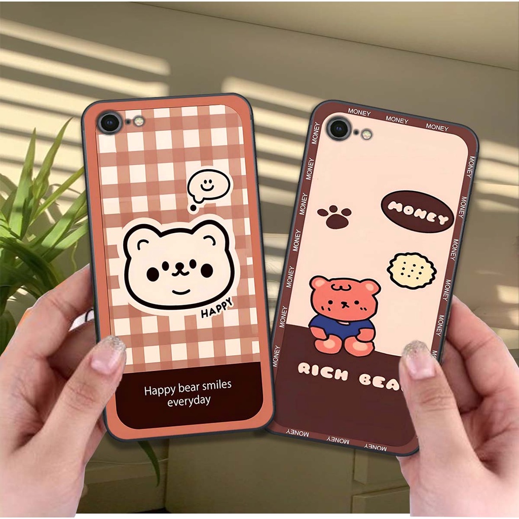 Ốp lưng điện thoại ip 6 / 6s / 6 plus / 6s plus in hình họa tiết ô vuông, trái tim, gấu cute