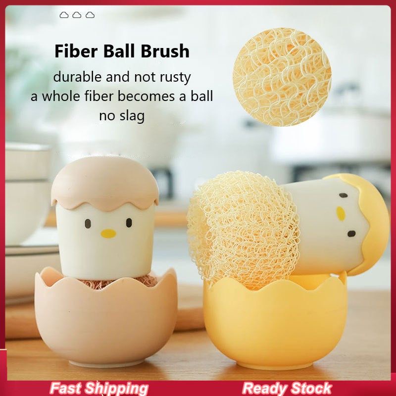 Bàn Chải Chà Nồi Có Lỗ Thoát Nước Hình Quả Trứng Gà Sáng Tạo Cho Nhà Bếp