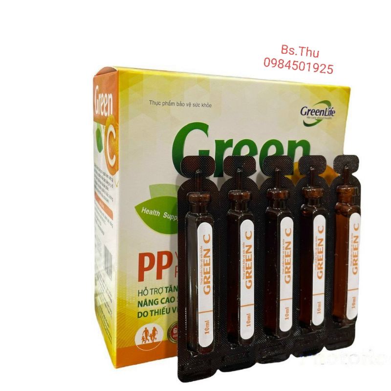 Green c hộp 20 ống uống bổ sung vitamin, lysin, kẽm - ảnh sản phẩm 2