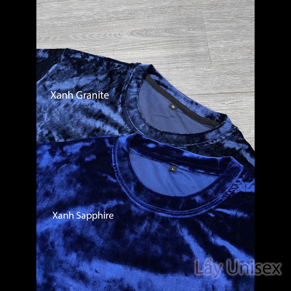 Áo nhung nam tay lỡ form rộng - Xanh GRANITE | BigBuy360 - bigbuy360.vn