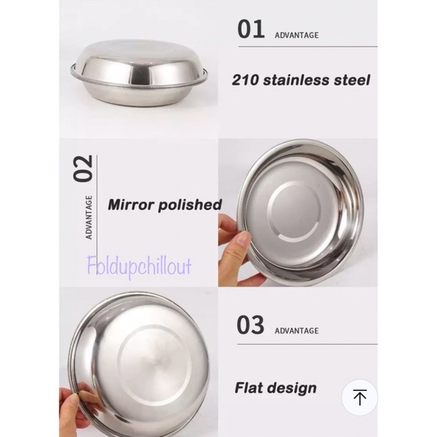 Bộ bát đĩa gia đình dã ngoại 16 ~ 17 ~ 22 món thép không gỉ sus 304 hiệu CLS