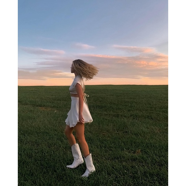 Set Lee & Ballerina - set lụa satin thời trang váy xoè