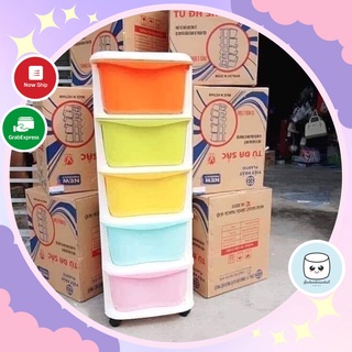 Kệ nhựa đựng đồ đa năng 5 tầng đa sắc màu Việt Nhật