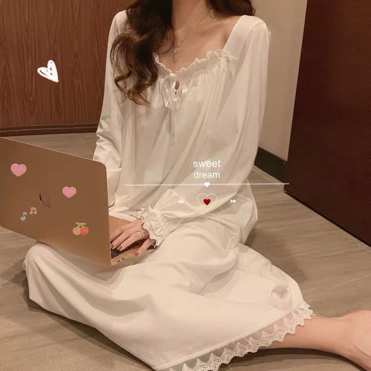 Đầm ngủ màu trắng Size lớn M-4xl