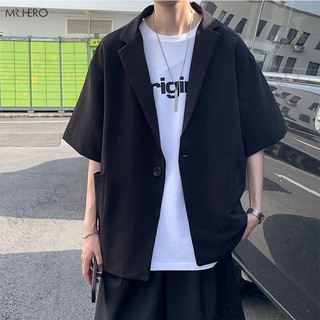 Áo khoác Blazer Nam tay lỡ Form Rộng Phong Cách Hàn Quốc Thu Hè BZ05